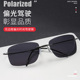 钛偏光太阳镜弹力腿超轻无框方形墨镜男女开车驾驶防紫外线墨镜