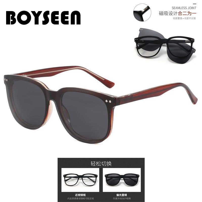 偏光墨镜夹片可配近视