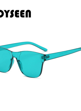 复古新款半透明无边框墨镜