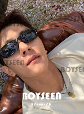 BOYSEEN男生包裹式墨镜可配度数韩国潮牌超a黑色太阳镜细框防风镜