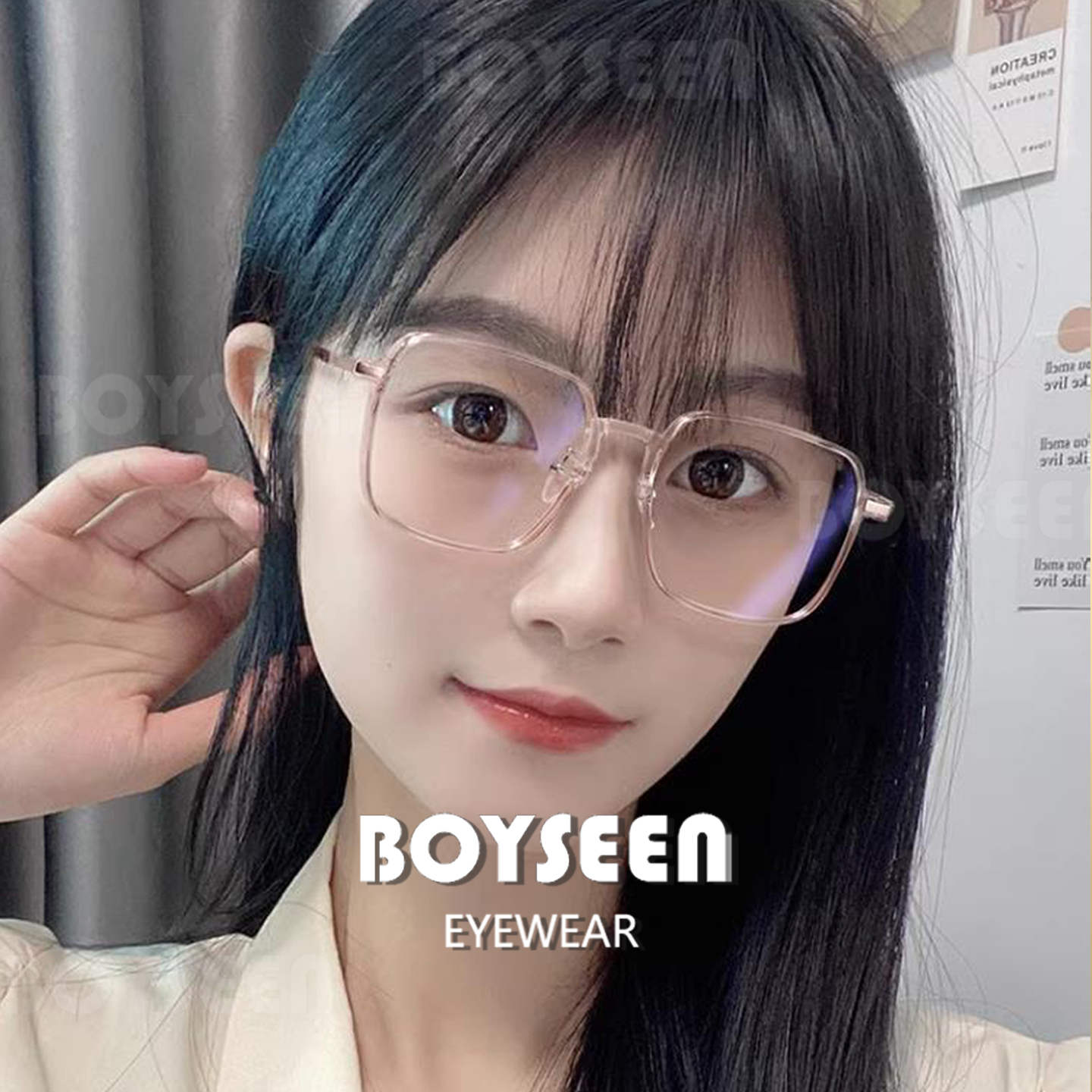 时尚款老花变色防蓝光老花镜女大框高颜值方框光感变色款老花眼镜