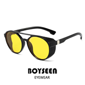 港风复古偏光墨镜男高质感磨砂太阳镜夜骑摩托车防风镜可配度数