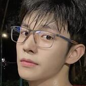 男士 大框休闲近视变色眼镜可定制度数防蓝光眼镜框舒适软硅胶镜腿