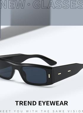 窄框方形未来感太阳镜男女