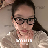 fit百搭眼镜框可配度数 clean 韩版 休闲黑框防蓝光平光镜男女同款