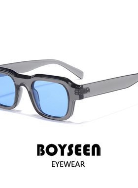 潮牌日系灰框墨镜男可配度数