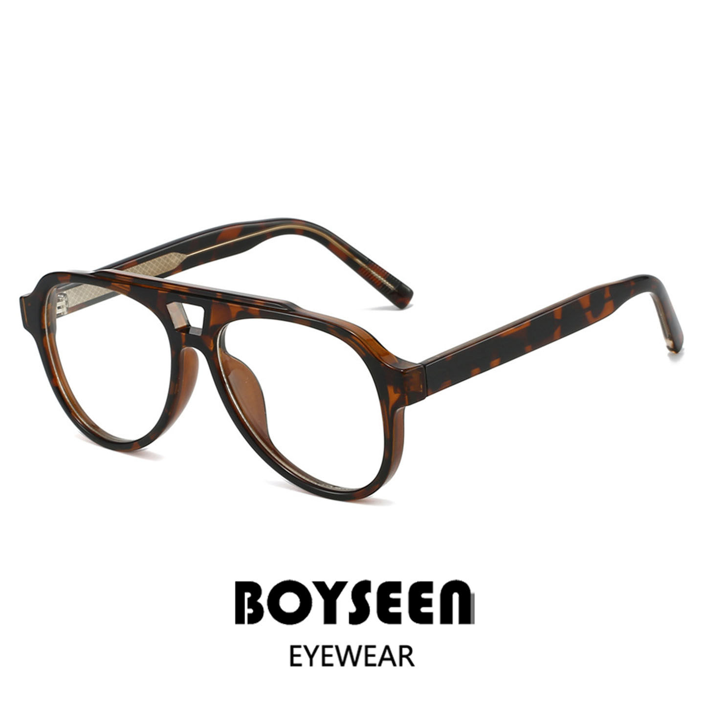 美式休闲飞行员眼镜框男女可配度数港风复古玳瑁色大框平光镜