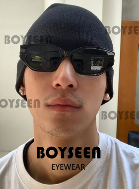 潮牌高级感多边形墨镜男可配度数超酷黑色太阳镜旅游防晒