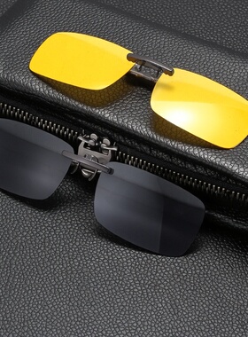 偏光变色近视眼夹片防紫外线