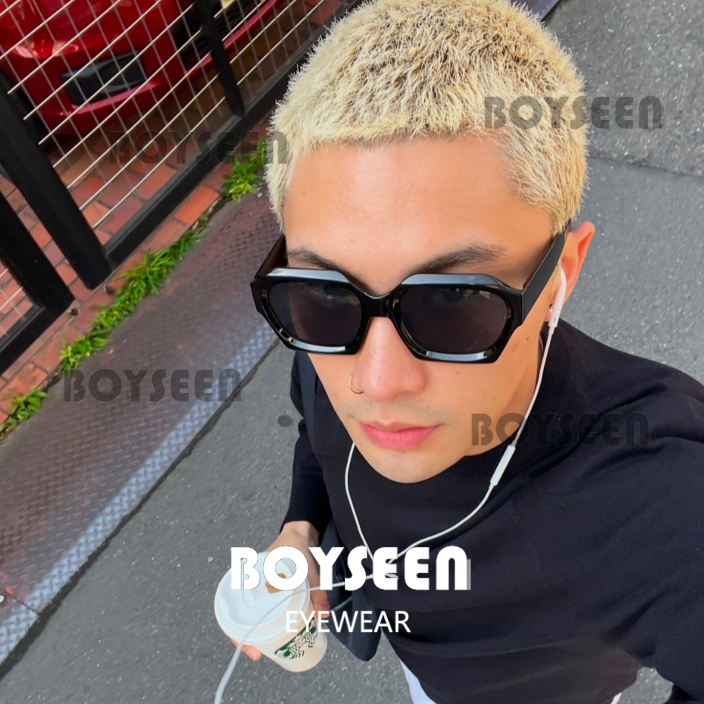 美式粗框高克重多边形墨镜男可配度数韩国潮牌小众街拍复古太阳镜