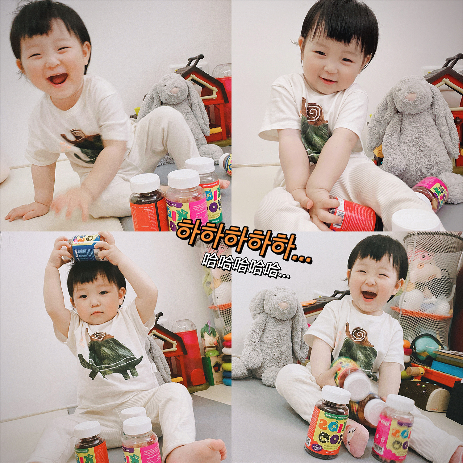 按着每个父母的头买保税丹麦kidszoo复合维生素儿童软糖DHA鱼油VC