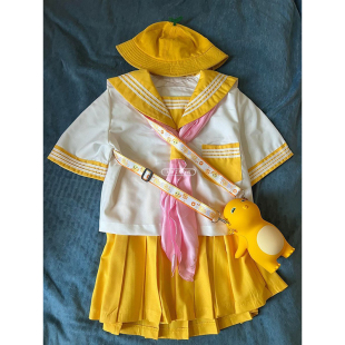 2026日系JK制服夏季基础款黄三本水手服校服校供百褶裙学院套装女