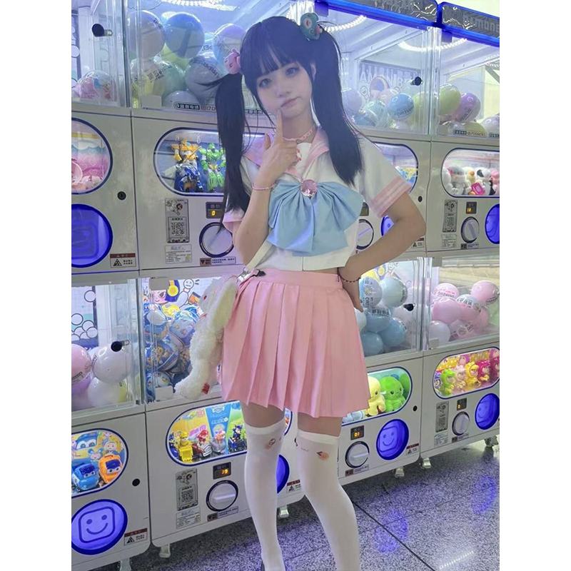 新款jk套装美少女JK战士2025夏季水手服制服学院衬衫上衣百褶裙子