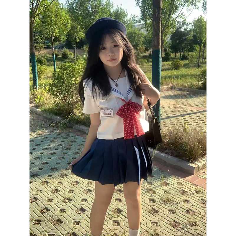 JK制服正版原创夏天ootd穿搭一整套日系基础款水手服夏装短裙套装图片