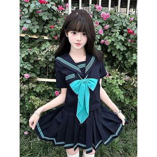 原创水手服jk制服青三本套装校供短袖长袖学院风日系中间服基础款
