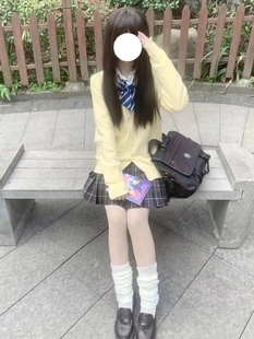 女软甜妹 套装 长袖 JK制服秋冬日系学院风外搭宽松纯色毛衣针织开衫