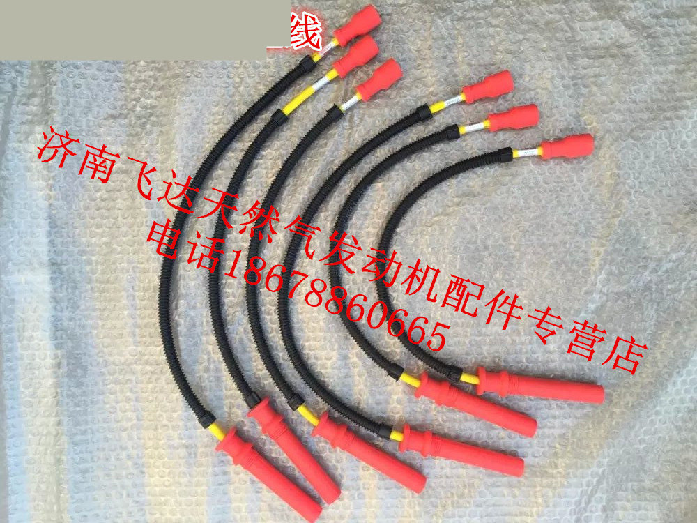适配陕汽德龙X3000 LNG天然气发动机点火线高压线点火开关接头
