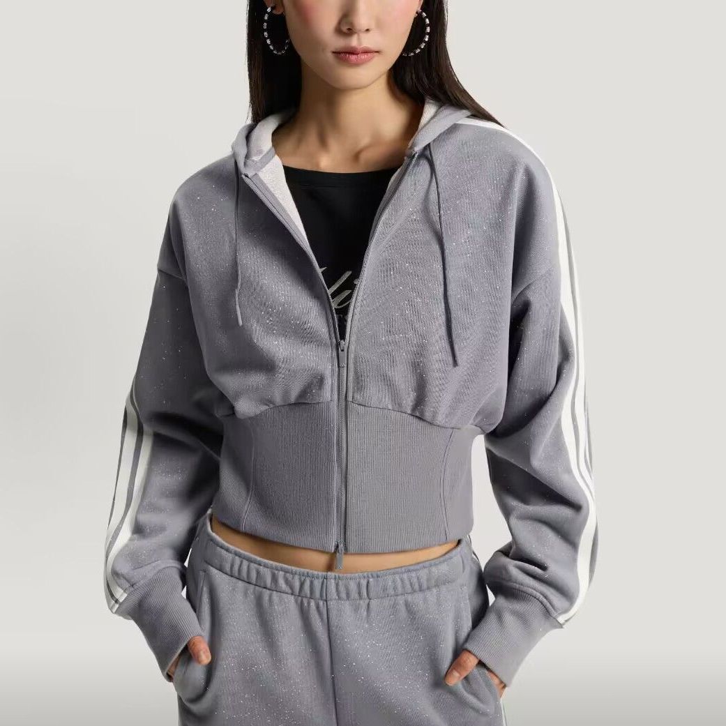 阿迪达斯女子连帽拉链运动外套