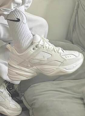 Nike耐克男女M2K Tekno秋冬复古老爹鞋厚底增高鞋小白鞋AO3108