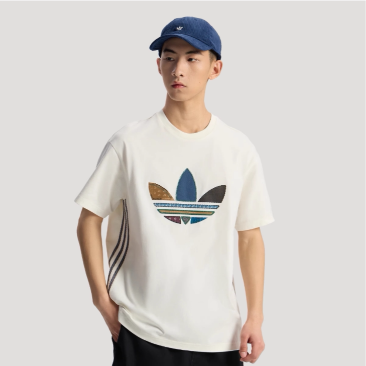 adidas/阿迪达斯纯棉松弛感运动宽松短袖T恤 男款KW5670