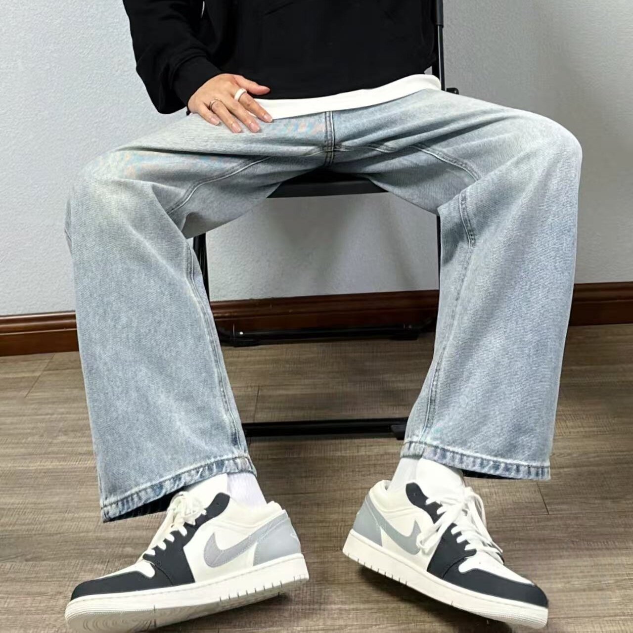 耐克乔丹男子轻便AJ1板鞋冬季平底低帮缓震运动鞋 IO2242-101