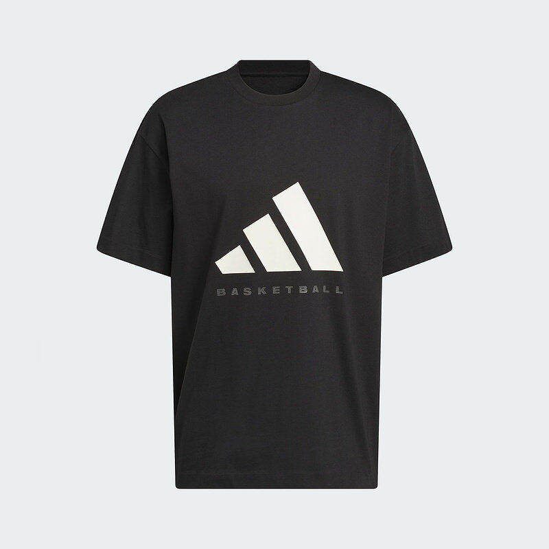 adidas阿迪达斯篮球风半截袖春男女棉质打底衫短袖T恤 KB7560