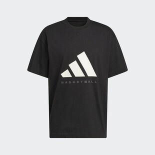 adidas阿迪达斯篮球风半截袖春男女棉质打底衫短袖T恤 KB7560