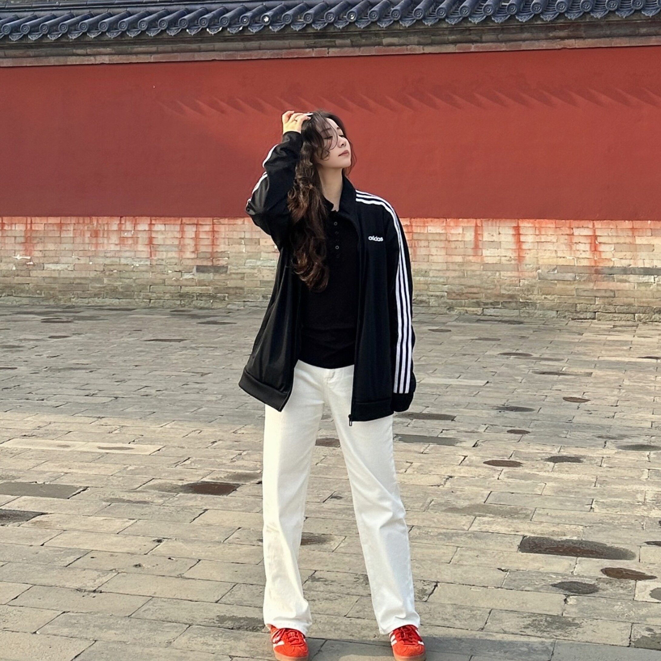 尚奥甄选阿迪达斯男女经典三道杠外套运动服立领夹克DQ3070