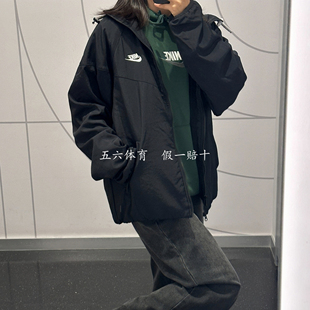 NIKE耐克男女冬梭织抗风防雨运动棉服夹克加厚绒可过冬FB8619-010