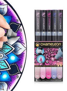 第二代英国Chameleon Pens变色龙画笔渐变色马克笔水彩笔盖礼品