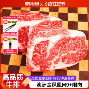 【Ray的国际烧烤摊】澳洲金凤凰m9+眼肉原切牛排高品质西餐厅同款