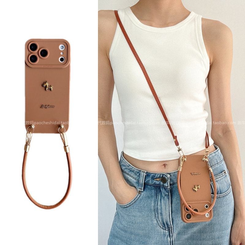 新款2026马上有好运立体公仔保护壳适用华为mate80手机壳mate70Pro斜挎绳nova15/14/13硅胶p80手拎绳p70全包