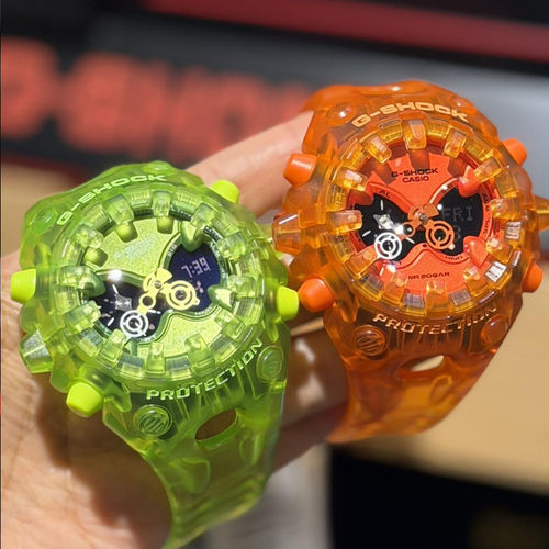 卡西欧酷眼仔新款透明G-SHOCK运动手表男潮流防水防震GA-V01SKE