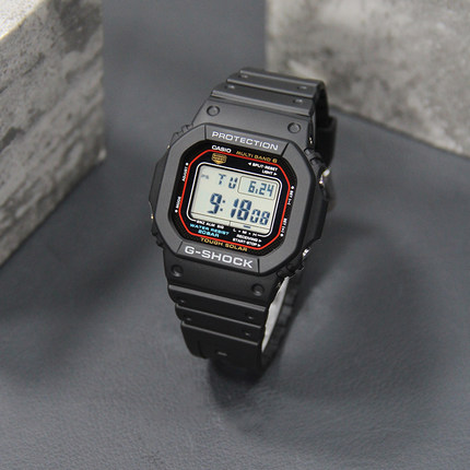 卡西欧小红圈G-SHOCK方块太阳能六局电波运动手表男GW-M5610-1/1B