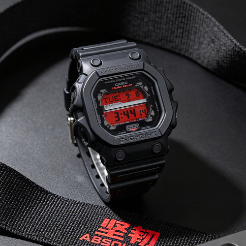 卡西欧手表男大方块防水巨G太阳能电波GX GXW-56BBR-1A/56BB-1