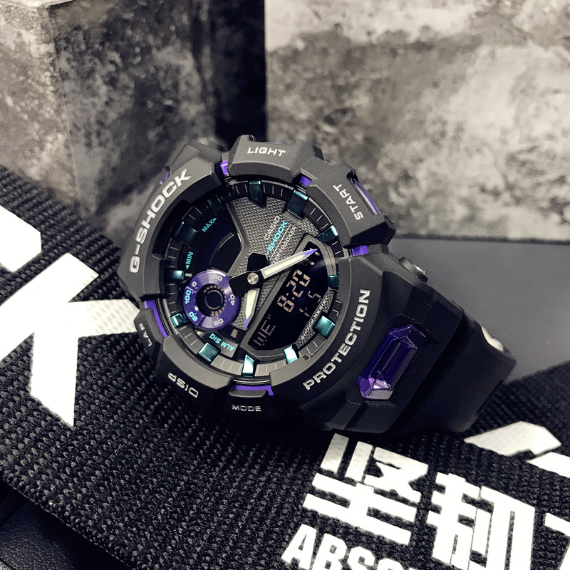 卡西欧手表男G-SHOCK黑武士青少年学生款计步运动蓝牙GBA-900/200