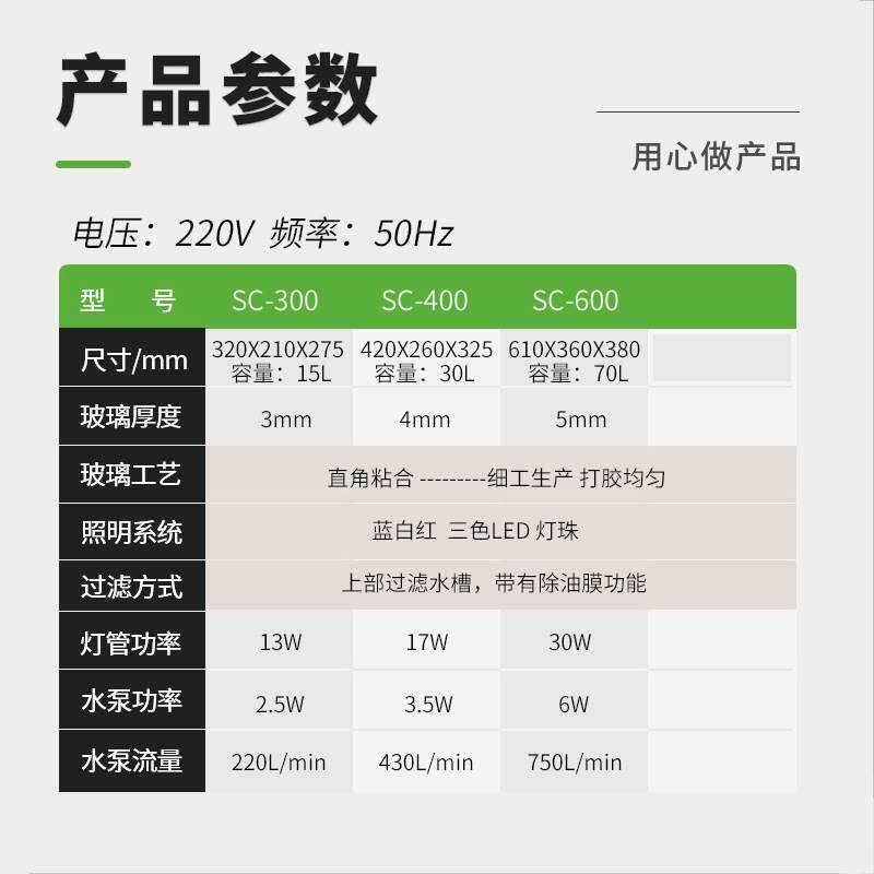 西龙SC-300开放式创意态超白客玻璃水族箱用家厅金鱼缸中生小型使用感如何?