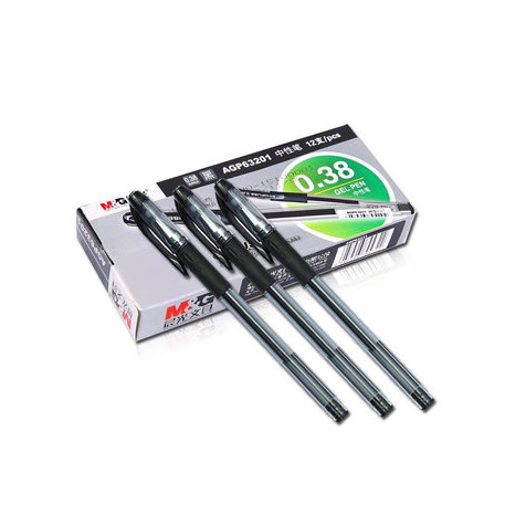 晨光中性笔 水晶AGP63201 0.38mm拔盖全针管普通油墨