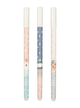 晨光热可擦中性笔大脸萌AKPA0110 0.5mm拔盖全针管热可擦油墨黑