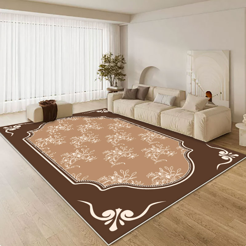 伊梦兮雨家用客厅简约水晶绒地毯