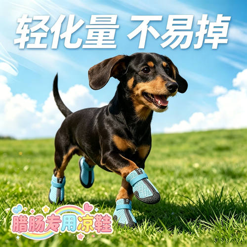 腊肠犬专用狗狗凉鞋小狗鞋子夏天透气宠物小型犬狗夏季外出防脏滑