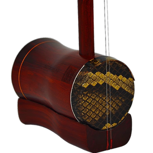 长尧古悦老红木紫檀六角高胡乐器黄梅戏专用伴奏高音二胡配件齐全