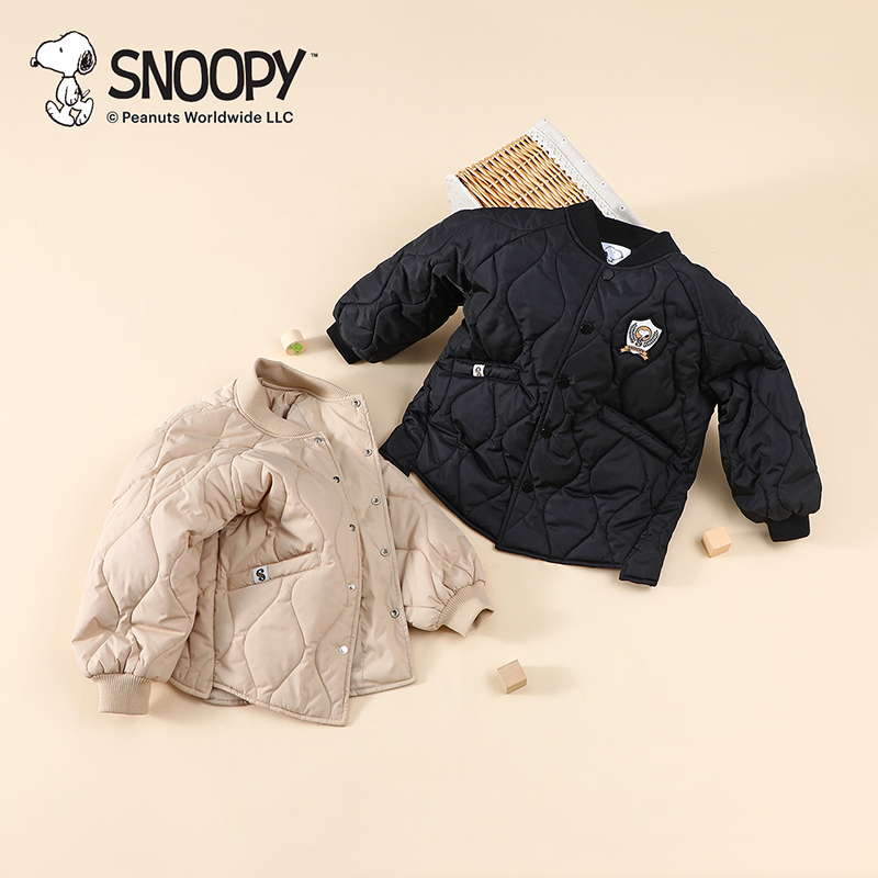 SNOOPY史努比2023新品童装秋季羽绒服男童外套薄羽绒内胆夹克外套