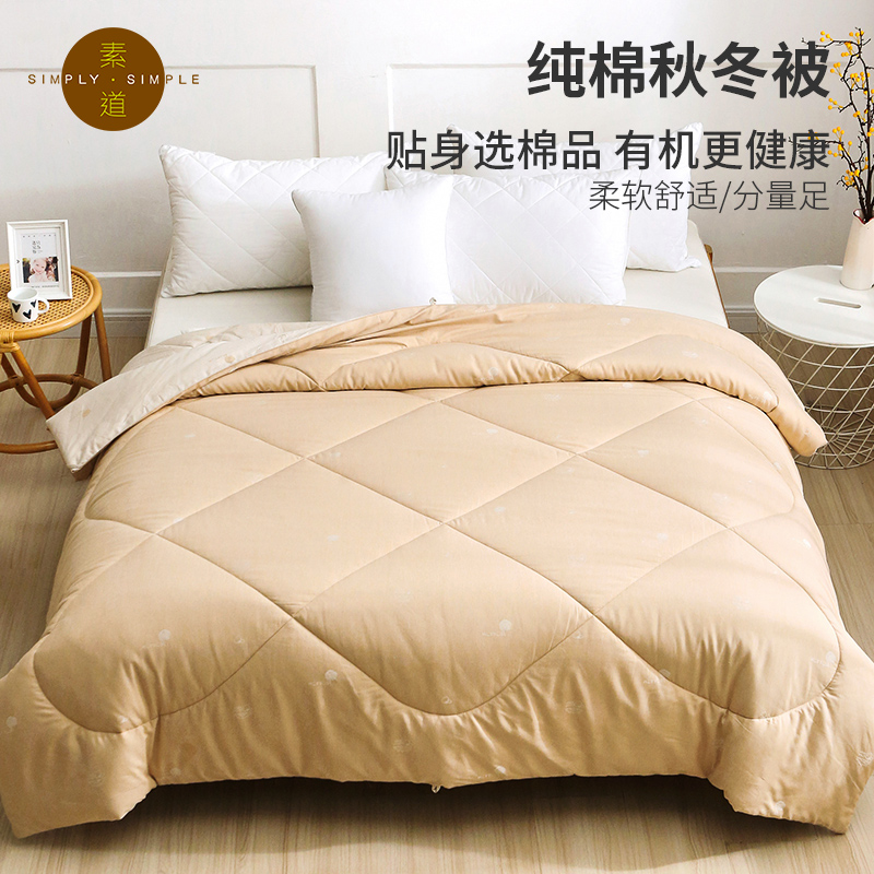 敦煌有机彩棉素道秋冬加厚保暖