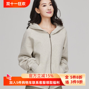 套头男女同款 灰色运动服 休闲 长袖 素道天然有机彩棉情侣连帽卫衣