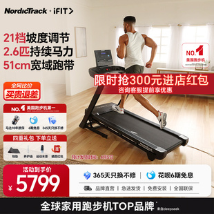 美国爱康NordicTrack跑步机家用款 小型室内可折叠爬坡机专业款
