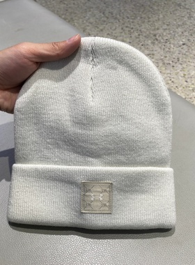 安德玛UA Halftime 女子运动休闲针织翻边Logo保暖小圆帽1373101