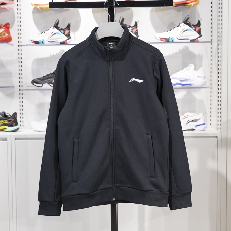 李宁外套男子2024秋季新款校园系列百搭休闲开衫无帽卫衣YWDU325