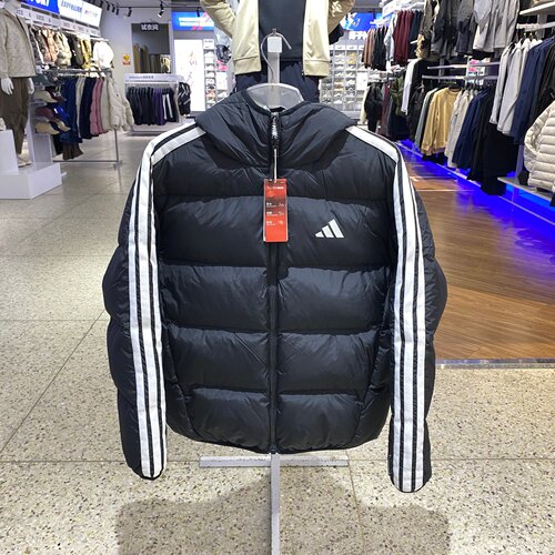 Adidas双面穿羽绒服男子连帽外套