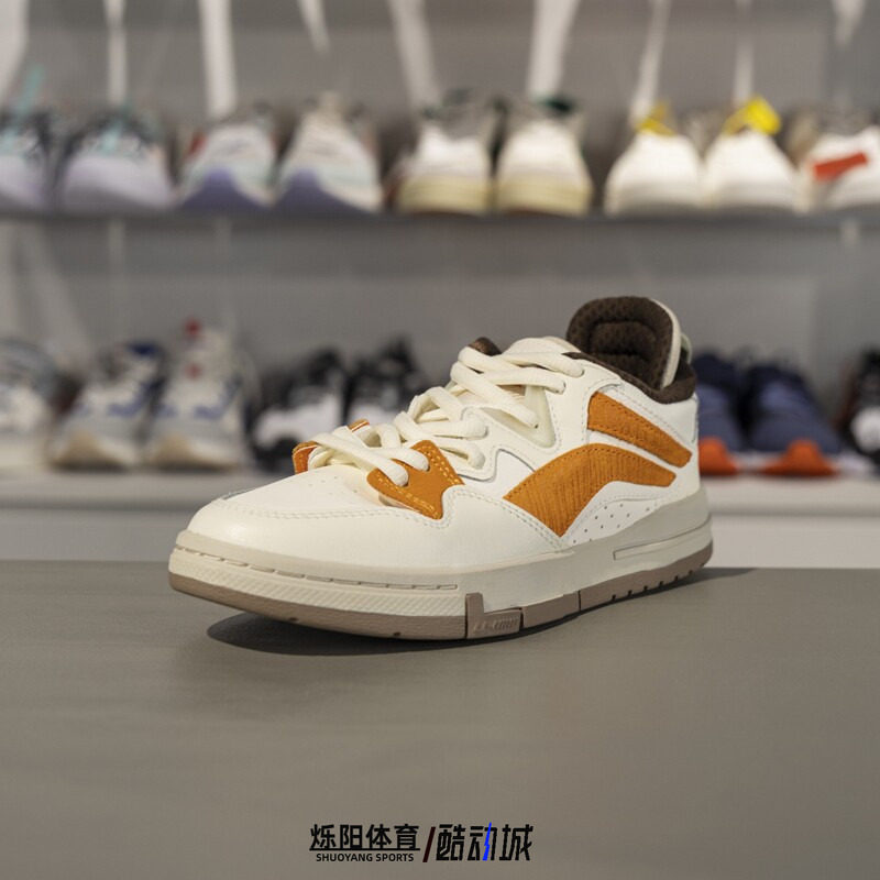 李宁女子休闲鞋2023春季新款惟吾PRO舒适软弹滑板文化鞋AECT016